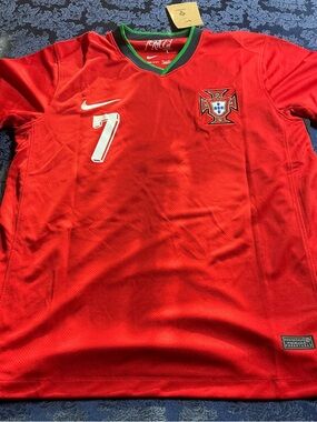 Nike Portugal Red Soccer Jersey #7